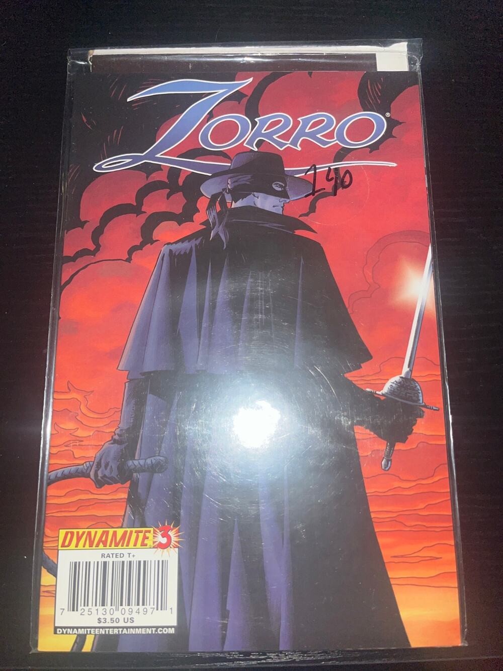 Zorro #3 published by Dynamite Entertainment in April 2008.
